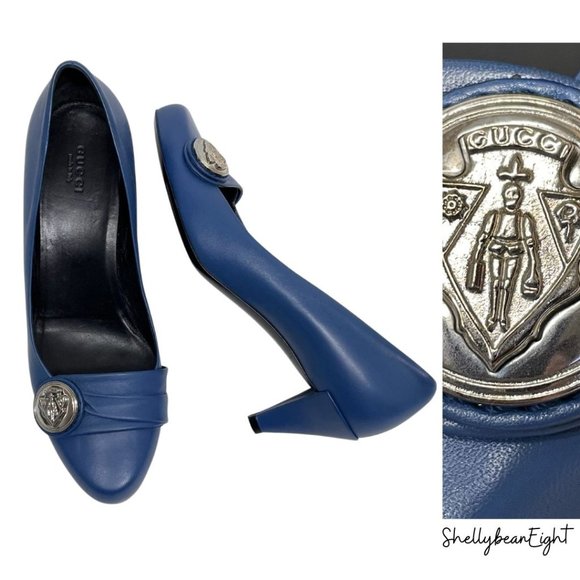 Gucci Shoes - GUCCI Darwin Pumps Hysteria Logo Crest 39 BOX &Bag